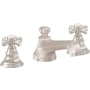 California Faucets Del Mar 1.2 GPM Widespread Bathroom Faucet with Pop-Up Drain Assembly Satin Nickel
