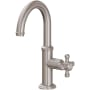 California Faucets Del Mar 1.2 GPM Single Hole Bathroom / Bar / Prep Faucet with Low Spout Satin Nickel