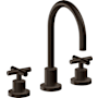 California Faucets Tiburon 1.2 GPM Widespread Bathroom Faucet with Double Handles - Includes Ceramic Disc Valve Bella Terra Bronze