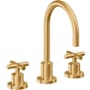 California Faucets Tiburon 1.2 GPM Widespread Bathroom Faucet Lifetime Satin Gold