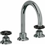 California Faucets Descanso Works 1.2 GPM Widespread Bathroom Faucet with Pop-Up Drain Assembly and Wheel Handles Black Nickel