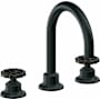 California Faucets Descanso Works 1.2 GPM Widespread Bathroom Faucet with Pop-Up Drain Assembly and Wheel Handles Carbon