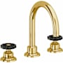California Faucets Descanso Works 1.2 GPM Widespread Bathroom Faucet with Pop-Up Drain Assembly and Wheel Handles Lifetime Polished Gold