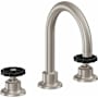 California Faucets Descanso Works 1.2 GPM Widespread Bathroom Faucet with Pop-Up Drain Assembly and Wheel Handles Polished Brass Uncoated