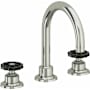 California Faucets Descanso Works 1.2 GPM Widespread Bathroom Faucet with Pop-Up Drain Assembly and Wheel Handles Polished Nickel