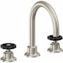 California Faucets Descanso Works 1.2 GPM Widespread Bathroom Faucet with Pop-Up Drain Assembly and Wheel Handles Ultra Stainless Steel