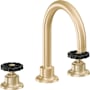 California Faucets Descanso Works 1.2 GPM Widespread Bathroom Faucet Satin Brass
