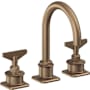 California Faucets Steampunk Bay 1.2 GPM Widespread Bathroom Faucet Antique Brass Flat