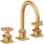California Faucets Steampunk Bay 1.2 GPM Widespread Bathroom Faucet Lifetime Satin Gold