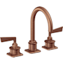 California Faucets Steampunk Bay 1.2 GPM Widespread Bathroom Faucet Antique Copper Flat