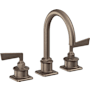 California Faucets Steampunk Bay 1.2 GPM Widespread Bathroom Faucet Antique Nickel Flat