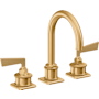 California Faucets Steampunk Bay 1.2 GPM Widespread Bathroom Faucet Lifetime Satin Gold