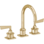 California Faucets Steampunk Bay 1.2 GPM Widespread Bathroom Faucet Polished Brass Uncoated