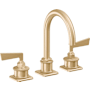 California Faucets Steampunk Bay 1.2 GPM Widespread Bathroom Faucet Satin Brass