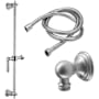 California Faucets Shower Slide Bar with Hand Shower Bracket and 68" Hose Satin Nickel