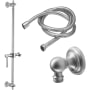 California Faucets Shower Slide Bar with Hand Shower Bracket and 68" Hose Satin Nickel