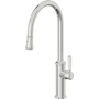 California Faucets Davoli 1.8 GPM Single Handle Single Hole Pull-Down Spray Kitchen Faucet With High Arc Spout Polished Chrome