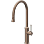 California Faucets Davoli 1.8 GPM Single Handle Single Hole Pull-Down Spray Kitchen Faucet With High Arc Spout Satin Bronze