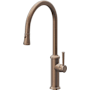 California Faucets Davoli 1.8 GPM Single Hole Pull Down Kitchen Faucet with 48 Series Handle and High Arc Spout Satin Bronze
