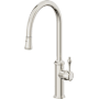 California Faucets Davoli 1.8 GPM Pull-Down Kitchen Faucet With High Arc Spout Polished Nickel