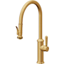 California Faucets Davoli 1.8 GPM Single Hole Pre-Rinse Pull Down Kitchen Faucet - Includes Escutcheon Lifetime Satin Gold