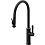 California Faucets Davoli 1.8 GPM Single Hole Pre-Rinse Pull Down Kitchen Faucet - Includes Escutcheon Matte Black