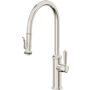 California Faucets Davoli 1.8 GPM Single Hole Pre-Rinse Pull Down Kitchen Faucet - Includes Escutcheon Polished Nickel