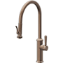 California Faucets Davoli 1.8 GPM Single Hole Pre-Rinse Pull Down Kitchen Faucet - Includes Escutcheon Satin Bronze