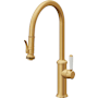 California Faucets Davoli 1.8 GPM Single Hole Pre-Rinse Pull Down Kitchen Faucet - Includes Escutcheon Lifetime Satin Gold