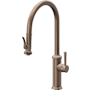 California Faucets Davoli 1.8 GPM Single Hole Pre-Rinse Pull Down Kitchen Faucet - Includes Escutcheon Satin Bronze