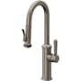California Faucets Davoli 1.8 GPM Single Hole Pre-Rinse Pull Down Kitchen Faucet - Includes Escutcheon Graphite