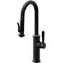 California Faucets Davoli 1.8 GPM Single Hole Pre-Rinse Pull Down Kitchen Faucet - Includes Escutcheon Matte Black