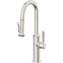 California Faucets Davoli 1.8 GPM Single Hole Pre-Rinse Pull Down Kitchen Faucet - Includes Escutcheon Polished Nickel