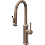 California Faucets Davoli 1.8 GPM Single Hole Pre-Rinse Pull Down Kitchen Faucet - Includes Escutcheon Satin Bronze