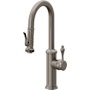 California Faucets Davoli 1.8 GPM Single Hole Pre-Rinse Pull Down Kitchen Faucet - Includes Escutcheon Graphite