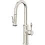 California Faucets Davoli 1.8 GPM Single Hole Pre-Rinse Pull Down Kitchen Faucet - Includes Escutcheon Polished Nickel