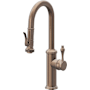 California Faucets Davoli 1.8 GPM Single Hole Pre-Rinse Pull Down Kitchen Faucet - Includes Escutcheon Satin Bronze