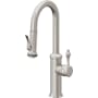 California Faucets Davoli 1.8 GPM Single Hole Pre-Rinse Pull Down Kitchen Faucet - Includes Escutcheon Ultra Stainless Steel