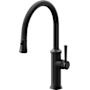 California Faucets Davoli 1.8 GPM Single Hole Pull Down Kitchen Faucet with 48 Series Handle and Low Arc Spout Matte Black