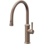 California Faucets Davoli 1.8 GPM Single Hole Pull Down Kitchen Faucet with 48 Series Handle and Low Arc Spout Satin Bronze