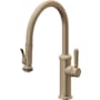 California Faucets Davoli 1.8 GPM Single Hole Pre-Rinse Pull Down Kitchen Faucet - Includes Escutcheon Antique Brass Flat