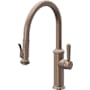 California Faucets Davoli 1.8 GPM Single Hole Pre-Rinse Pull Down Kitchen Faucet - Includes Escutcheon Satin Bronze