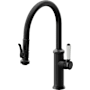 California Faucets Davoli 1.8 GPM Single Hole Pre-Rinse Pull Down Kitchen Faucet - Includes Escutcheon Matte Black