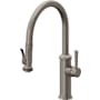 California Faucets Davoli 1.8 GPM Single Hole Pre-Rinse Pull Down Kitchen Faucet - Includes Escutcheon Graphite