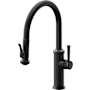 California Faucets Davoli 1.8 GPM Single Hole Pre-Rinse Pull Down Kitchen Faucet - Includes Escutcheon Matte Black