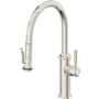 California Faucets Davoli 1.8 GPM Single Hole Pre-Rinse Pull Down Kitchen Faucet - Includes Escutcheon Polished Nickel