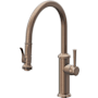 California Faucets Davoli 1.8 GPM Single Hole Pre-Rinse Pull Down Kitchen Faucet - Includes Escutcheon Satin Bronze