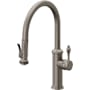 California Faucets Davoli 1.8 GPM Single Hole Pre-Rinse Pull Down Kitchen Faucet - Includes Escutcheon Graphite
