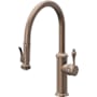 California Faucets Davoli 1.8 GPM Single Hole Pre-Rinse Pull Down Kitchen Faucet - Includes Escutcheon Satin Bronze