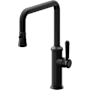 California Faucets Davoli 1.8 GPM Single Hole Pull Down Kitchen Faucet with 33 Series Handle Matte Black